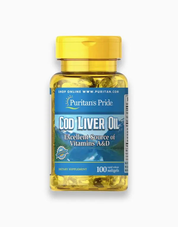 Puritan's Pride Cod Liver Oil 415 Mg 100 Softgels Puritan's Pride