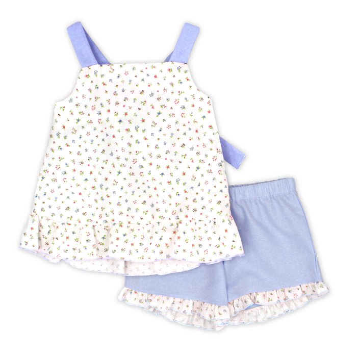 Rapife Blue/White Shorts Set