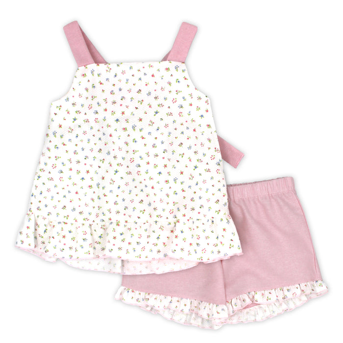 Rapife Pink/White Shorts Set