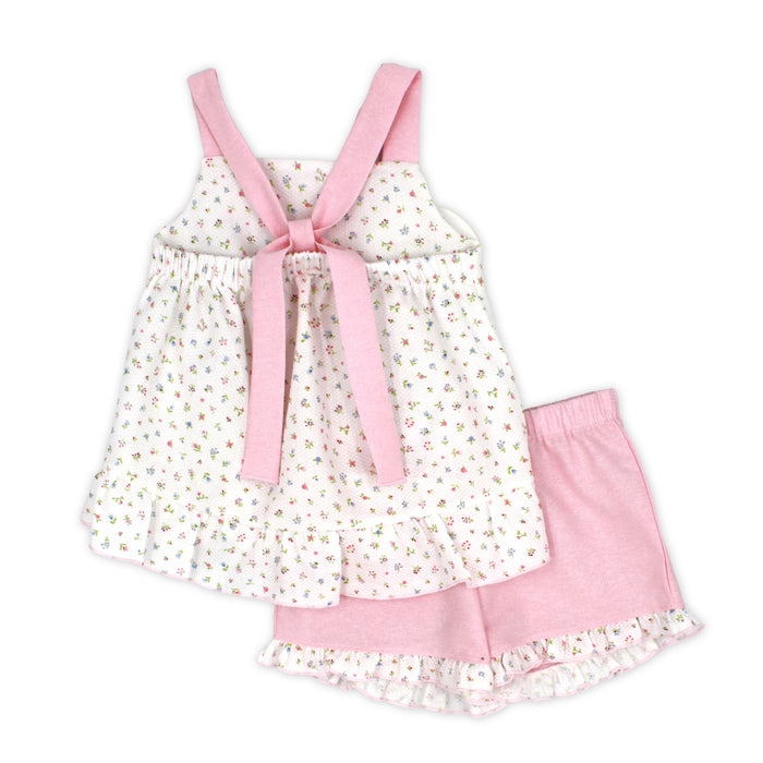 Rapife Pink/White Shorts Set