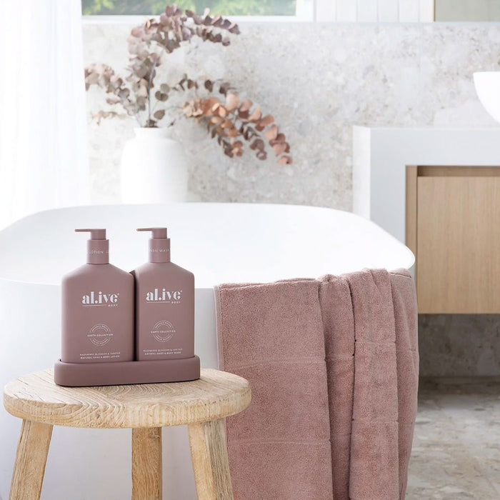 al.ive body Raspberry Blossom & Juniper - Hand & Body Wash/Lotion Duo Nudie Glow Australia