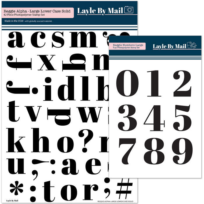 Reggie Numbers - Large 3x4 Stamp Set
