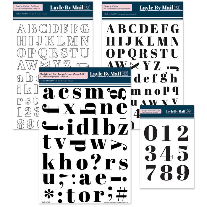 Reggie Numbers - Large 3x4 Stamp Set