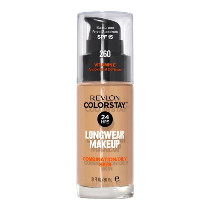 Revlon ColorStay Longwear Makeup Combination/Oily SPF15 30ml in shade 260 LIGHT HONEY - matte, breathable foundation for up to 24H wear