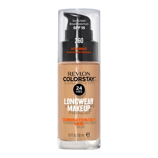 Revlon ColorStay Longwear Makeup Combination/Oily SPF15 30ml in shade 260 LIGHT HONEY - matte, breathable foundation for up to 24H wear
