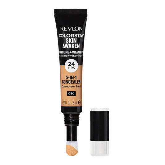 Revlon ColorStay 5-in-1 Concealer 050 Medium Deep with caffeine, vitamin C, 24HR wear and natural skin finish