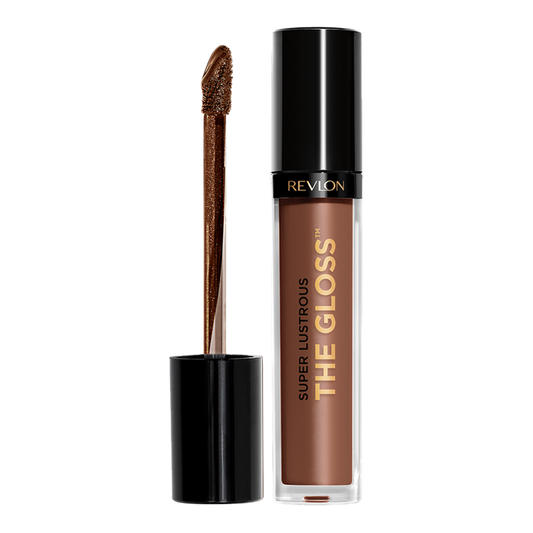 Revlon Super Lustrous Gloss 310 CHOCO CRUSH lip gloss with hydrating formula and high-shine, non-sticky finish