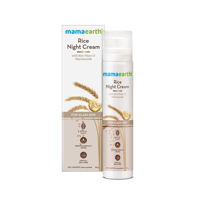 Rice Night Cream With Rice Water & Niacinamide for Glass Skin - 50 g