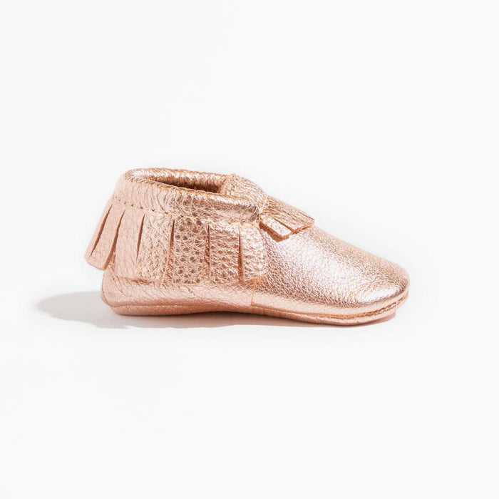 Rose Gold Moccasin Baby Shoe - Babies in Bloom