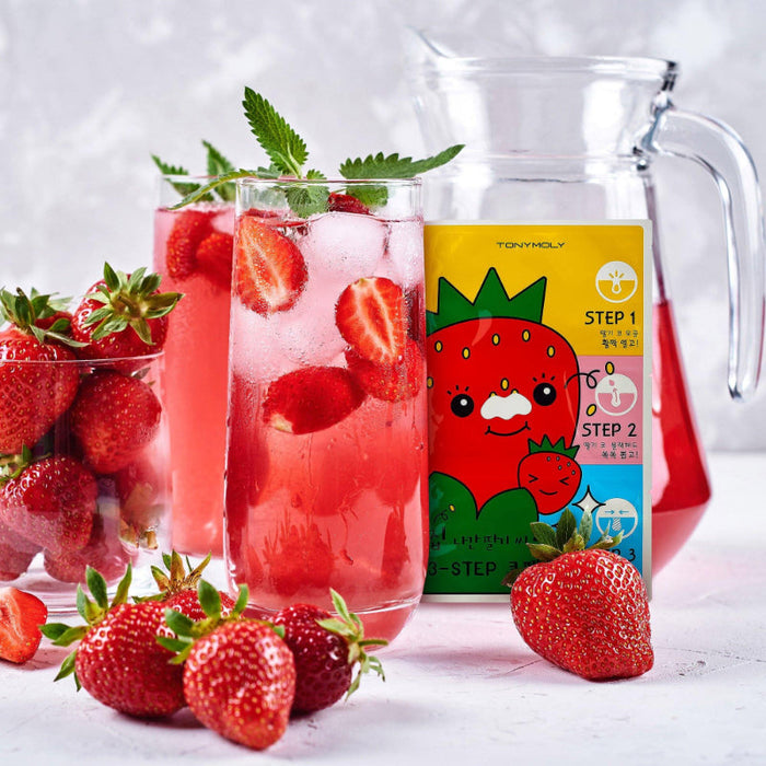Runaway Strawberry 3-step Nose pack - Korean-Skincare