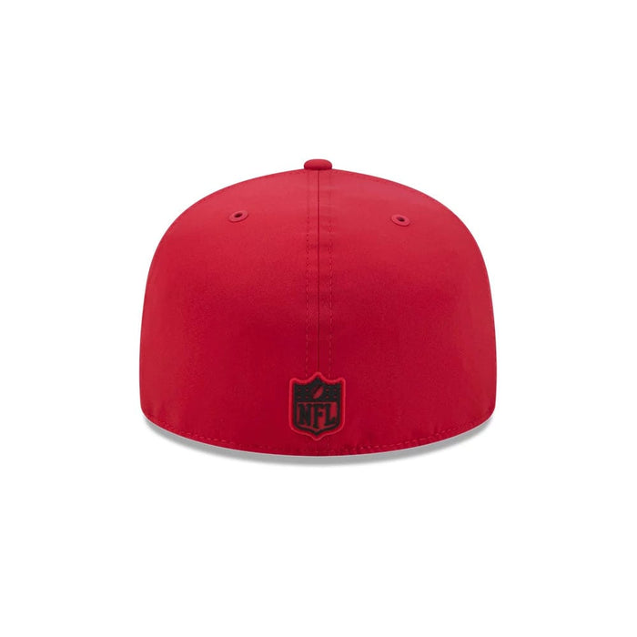 Pictured is this NFL Sideline 2026 San Francisco 49ers 59FIFTY Fitted cap in red. 8
