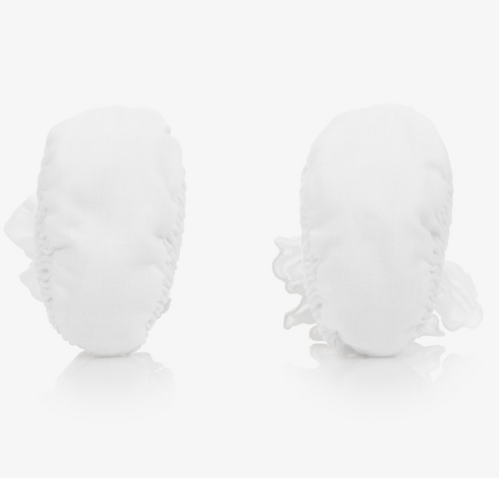 Sarah Louise White Smocked Booties  shoes 4407