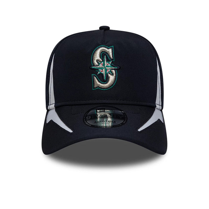 Pictured is this MLB Panel Seattle Mariners 9TWENTY A-Frame cap in navy. 3
