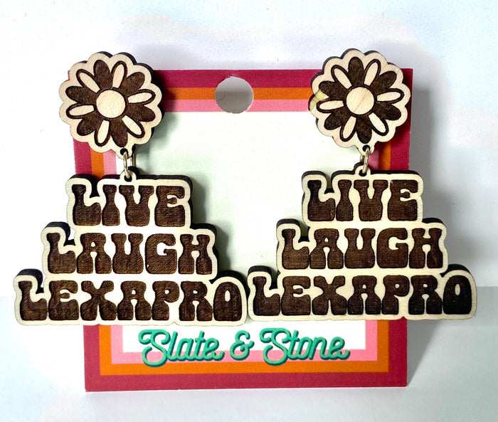 Slate & Stone Co. - Live Laugh Lexapro Dangle Earrings