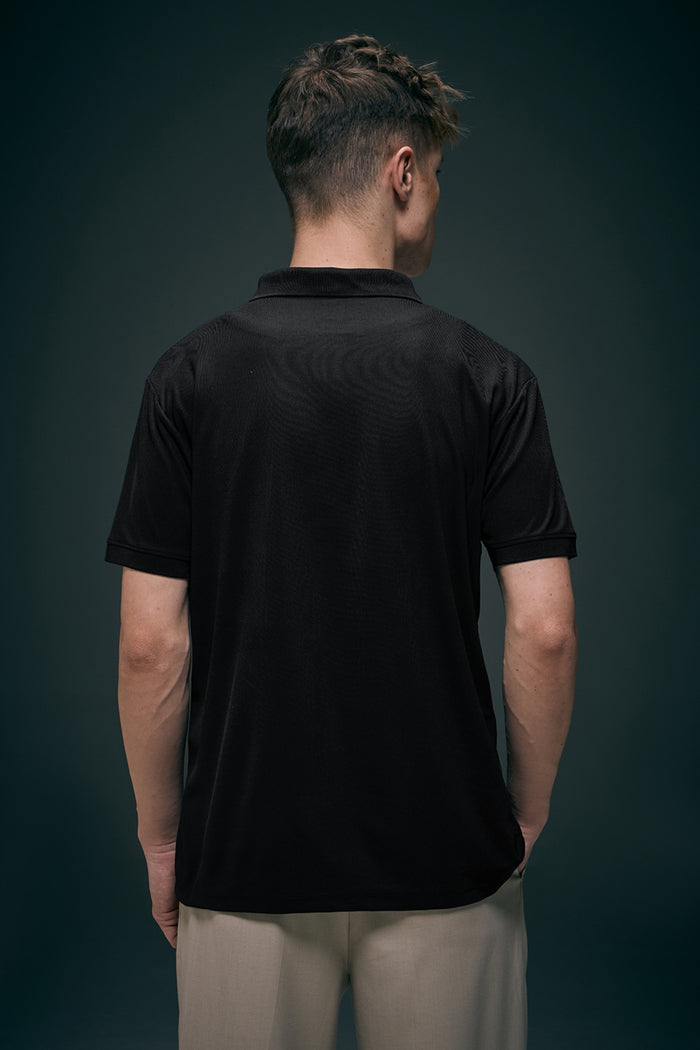 Smart tech polo - Black Polo T-SHIRT Maxzone Clothing