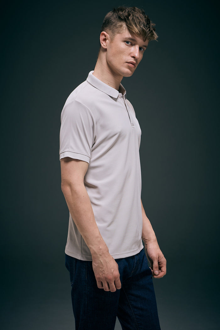 Smart tech polo - Grey Polo T-SHIRT Maxzone Clothing