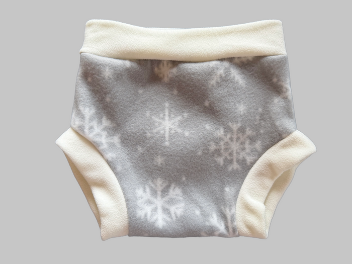 Snowflakes XXL Fleece Diaper Cover