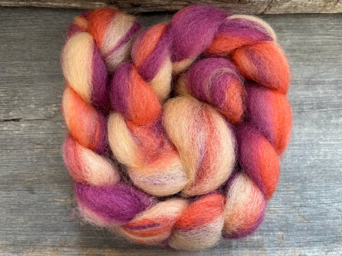 Stacey's Spinning Haven - Maine Romney Wool Roving - Hand Dyed