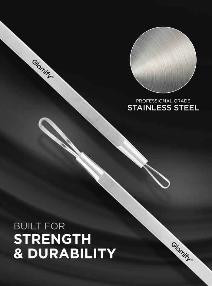 Stainless Steel Double Loop Extractor Skincare Tool - product view 2