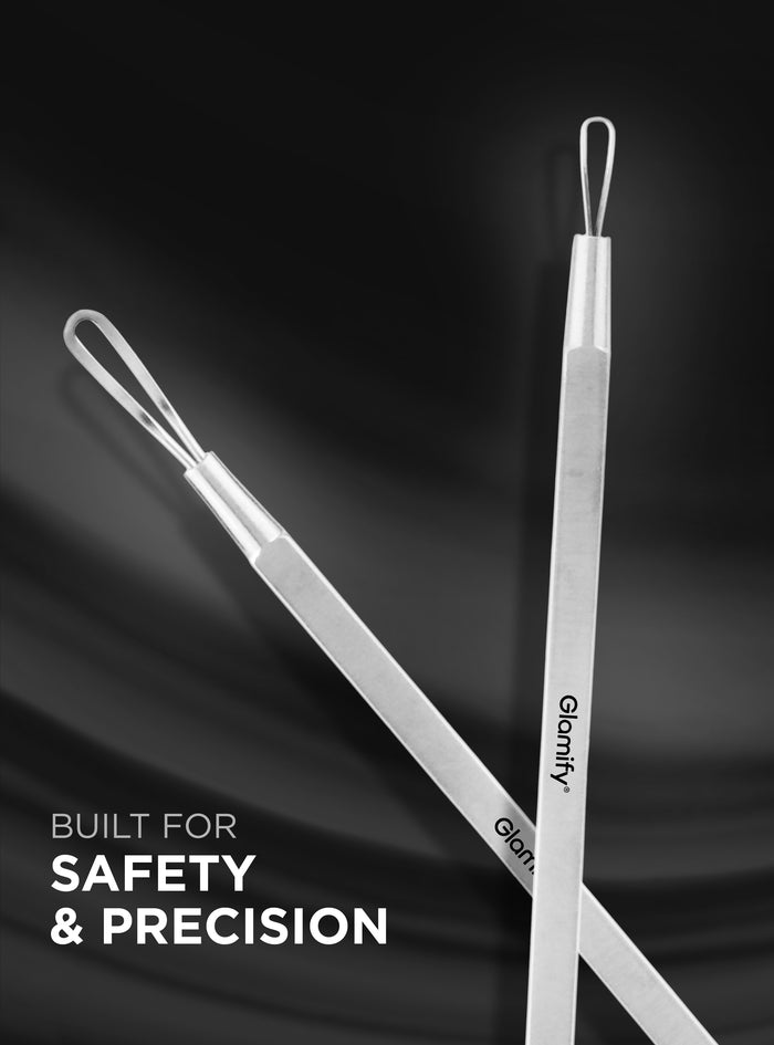 Stainless Steel Double Loop Extractor Skincare Tool - product view 3