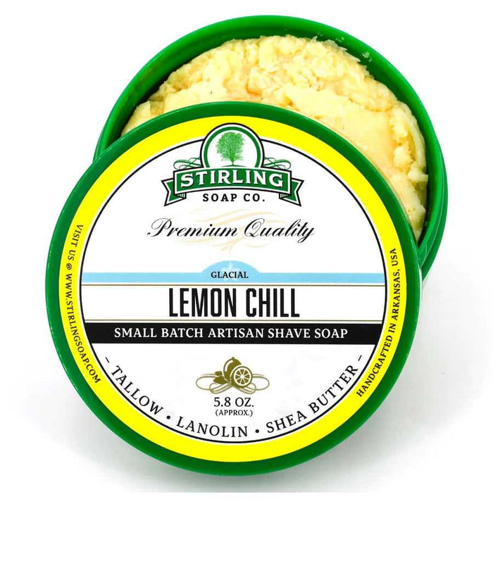Stirling Lemon Chill Shaving Soap tin
