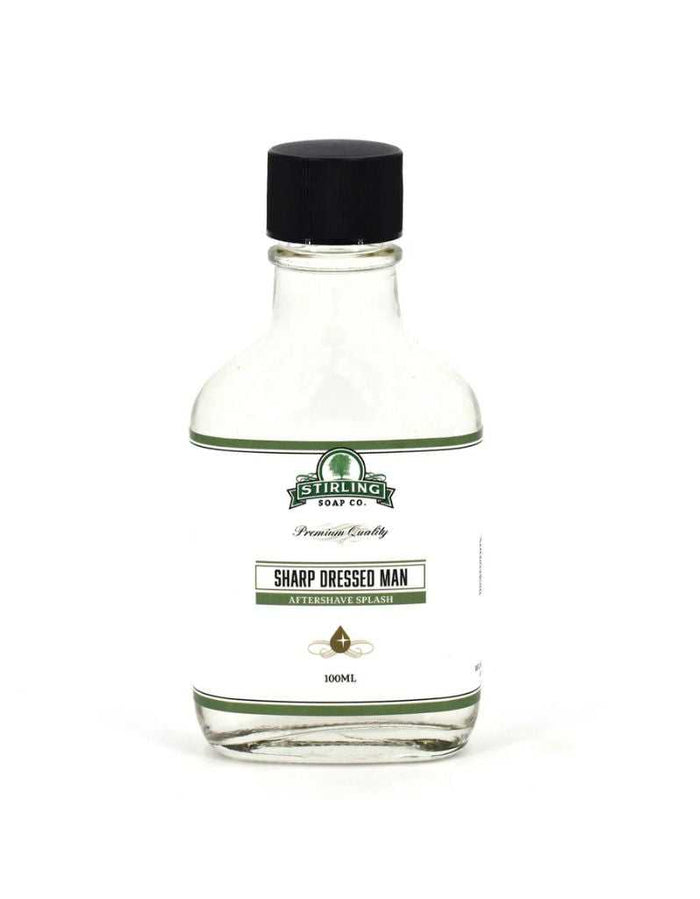 Stirling Soap Co. Sharp Dressed Man Aftershave Splash bottle for men's grooming