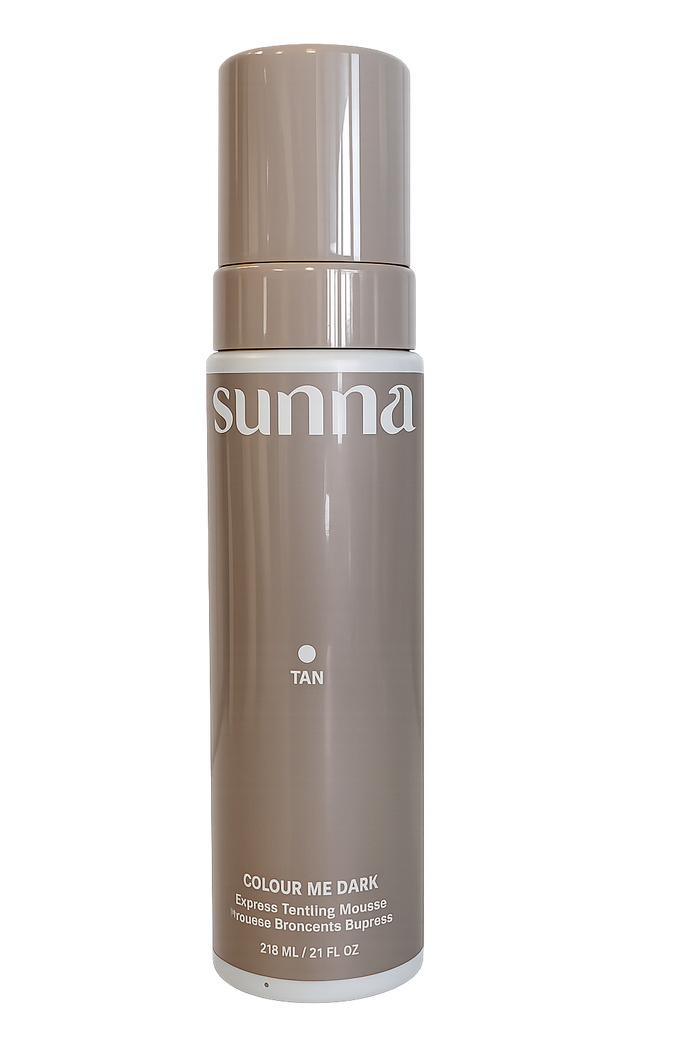 SunnaTan Colour Me Dark Express Tanning Mousse w/Natural Caramel -210 mL