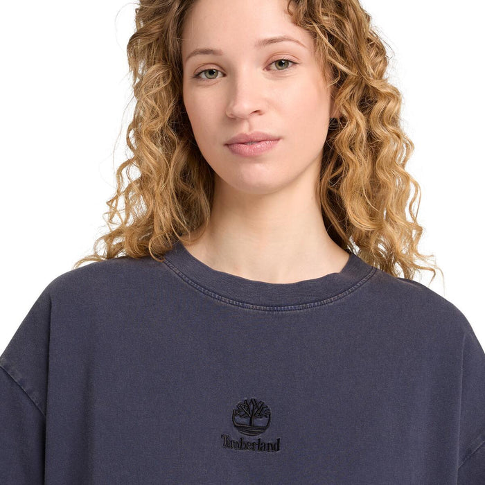 Sunwashed Embroidered Logo Tee