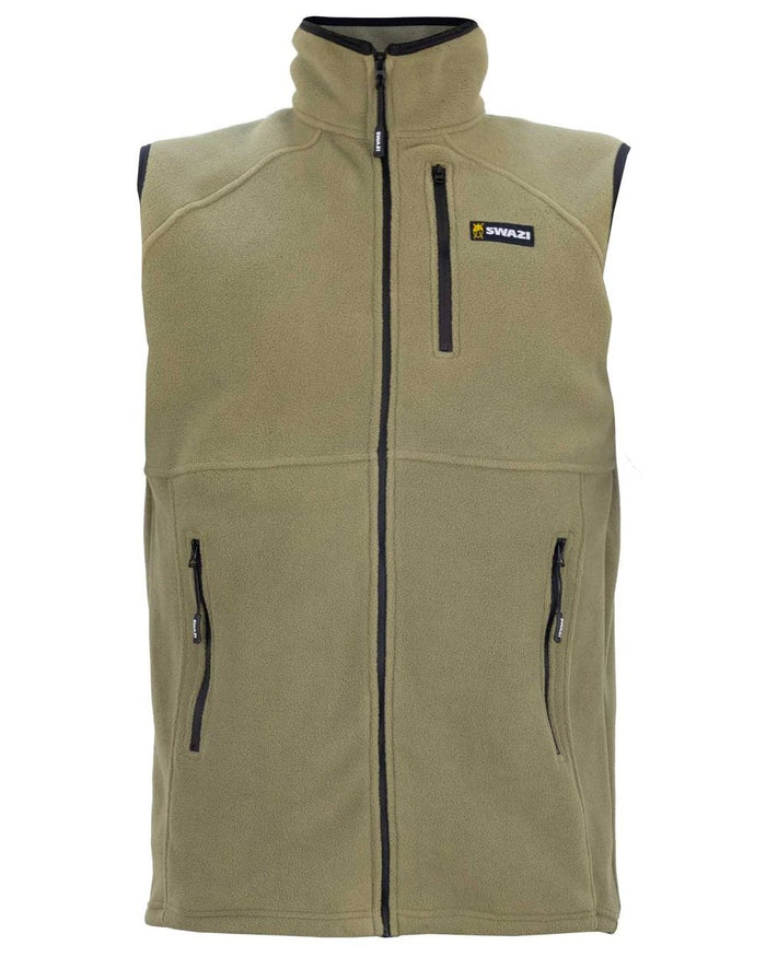Tussock Coloured Swazi Sherpa Vest on white background #colour_tussock