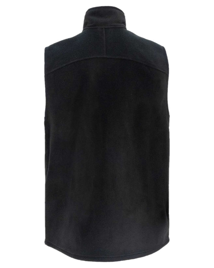 Black Coloured Swazi Sherpa Vest on white background #colour_black