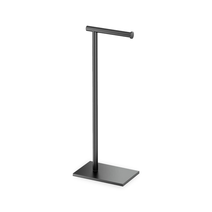 This Toilet Paper Stand in Black is the perfect addition to your bathroom décor.