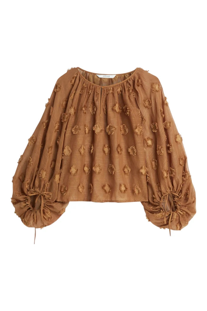 Transparent 3D Top with Dots | Cinnamon