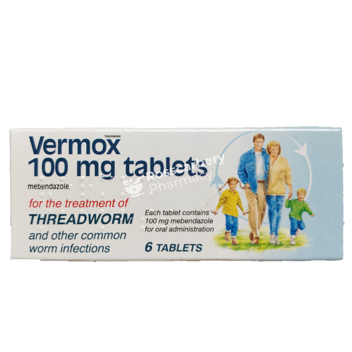 Vermox 100Mg Tablets Worms & Scabies
