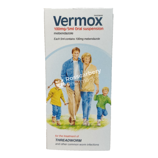Vermox 100Mg/5Ml Oral Suspension Worms & Scabies