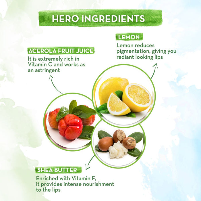 Vitamin C 100% Natural Lip Care Kit With Lemon and Shea Butter