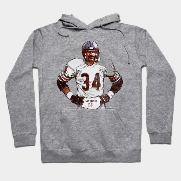Walter Payton Chicago Sweetness Sketch Hoodie
