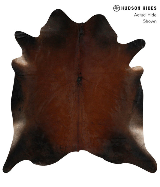 Brown with Red Cowhide Rug #84358