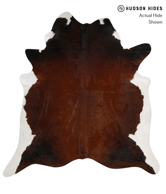 Brown with Red Cowhide Rug #84339