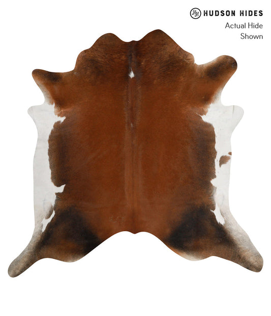 Brown with Red Cowhide Rug #82148