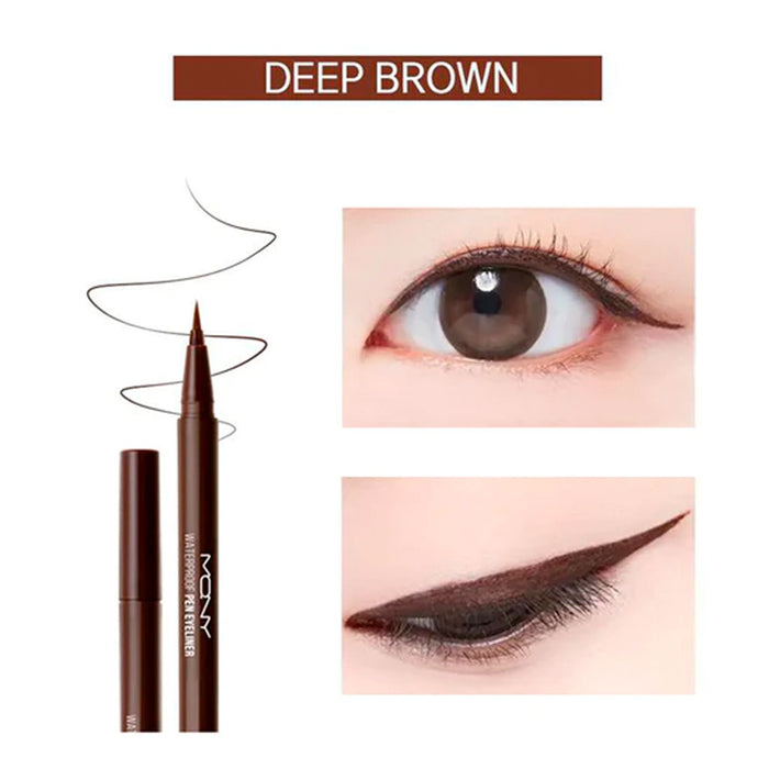 MACQUEEN Waterproof Pen Eyeliner DEEP BROWN Nudie Glow Australia