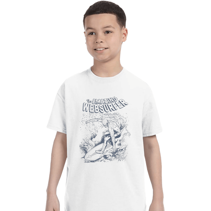 Shirts T-Shirts, Youth / XL / White Web Surfer