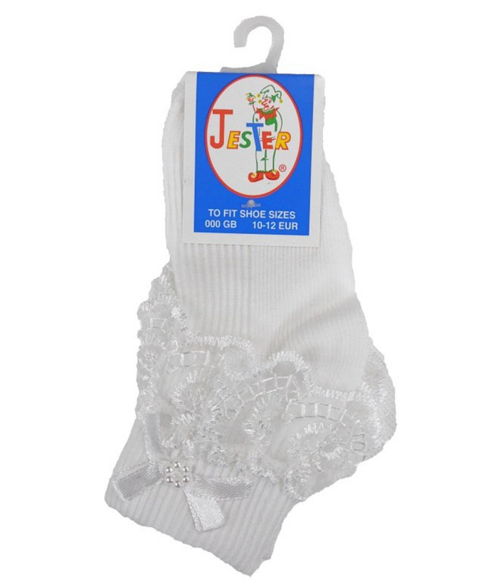 White Frilled Ankle Socks