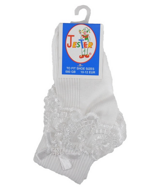 White Frilled Ankle Socks