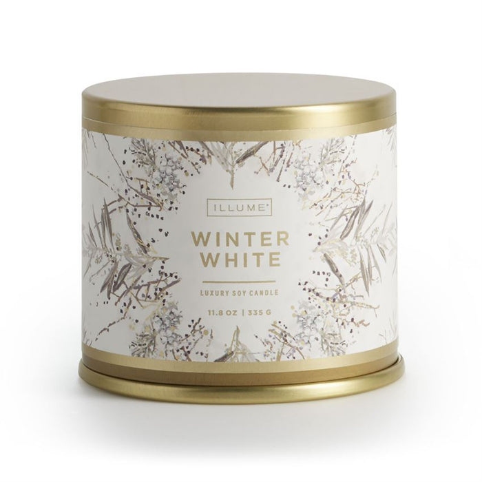 WINTER WHITE CANDLE, 11.8OZ LARGE TIN
