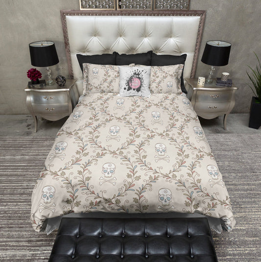 Wreath Skull and Crossbone Bedding Collection