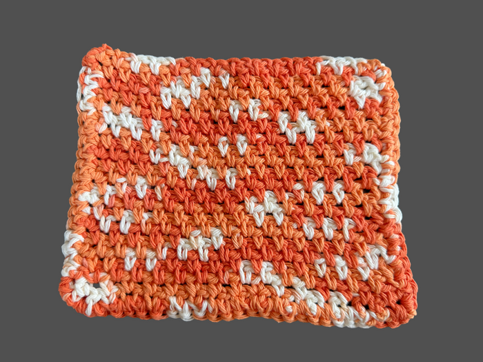 XL Orange Cream Cotton Washcloth