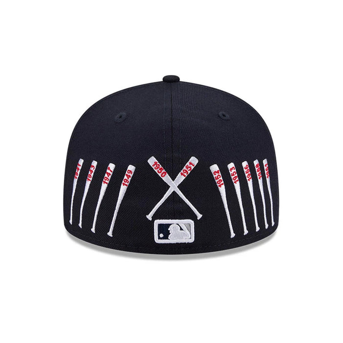 Pictured is this MLB X Spike Lee Baseball Bats New York Yankees 59FIFTY Fitted cap in navy. 5
