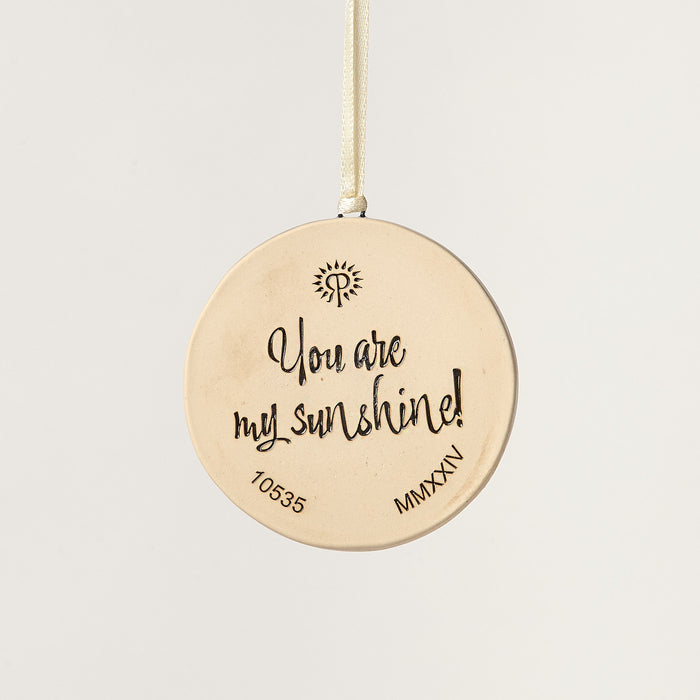You Are My Sunshine Hippo Ornament, Melody
